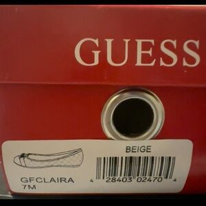 Guess Beige Quilted Ballet Flats